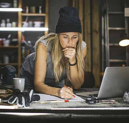 Woman working